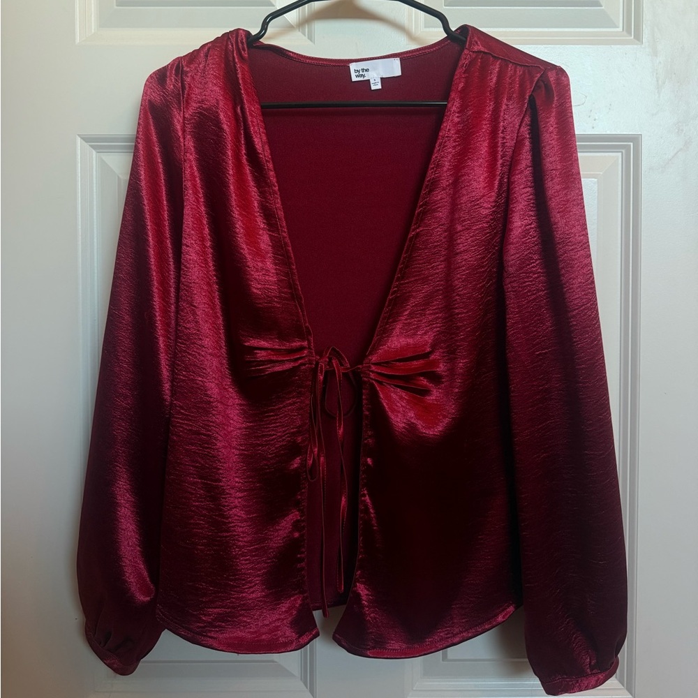 by the way. Rich Red Velvet Top